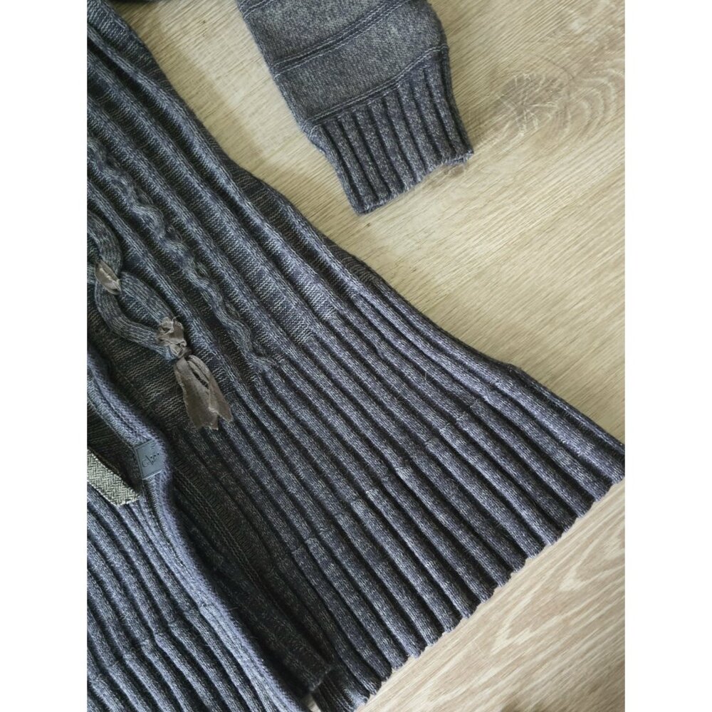 Covelo Wool Angora Rabbit Silk Cotton Cable Knit Mock Neck Cardigan Sweater M - Picture 8 of 15